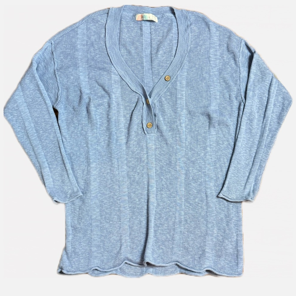 Fee People Beach Periwinkle Blue Sweater Coverup sz XL